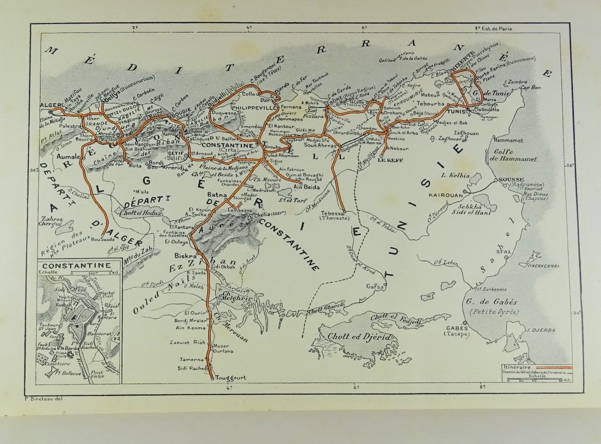 BERNARD - Autour de la Méditerranée. Les côtes barbaresques. Cartonnage d'éditeur. 1910.-photo-3