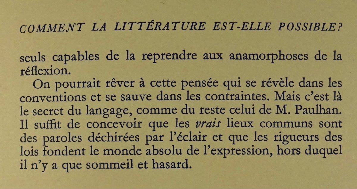 Blanchot - How Is Literature Possible ?. Chez José Corti, 1942. Original Edition-photo-6