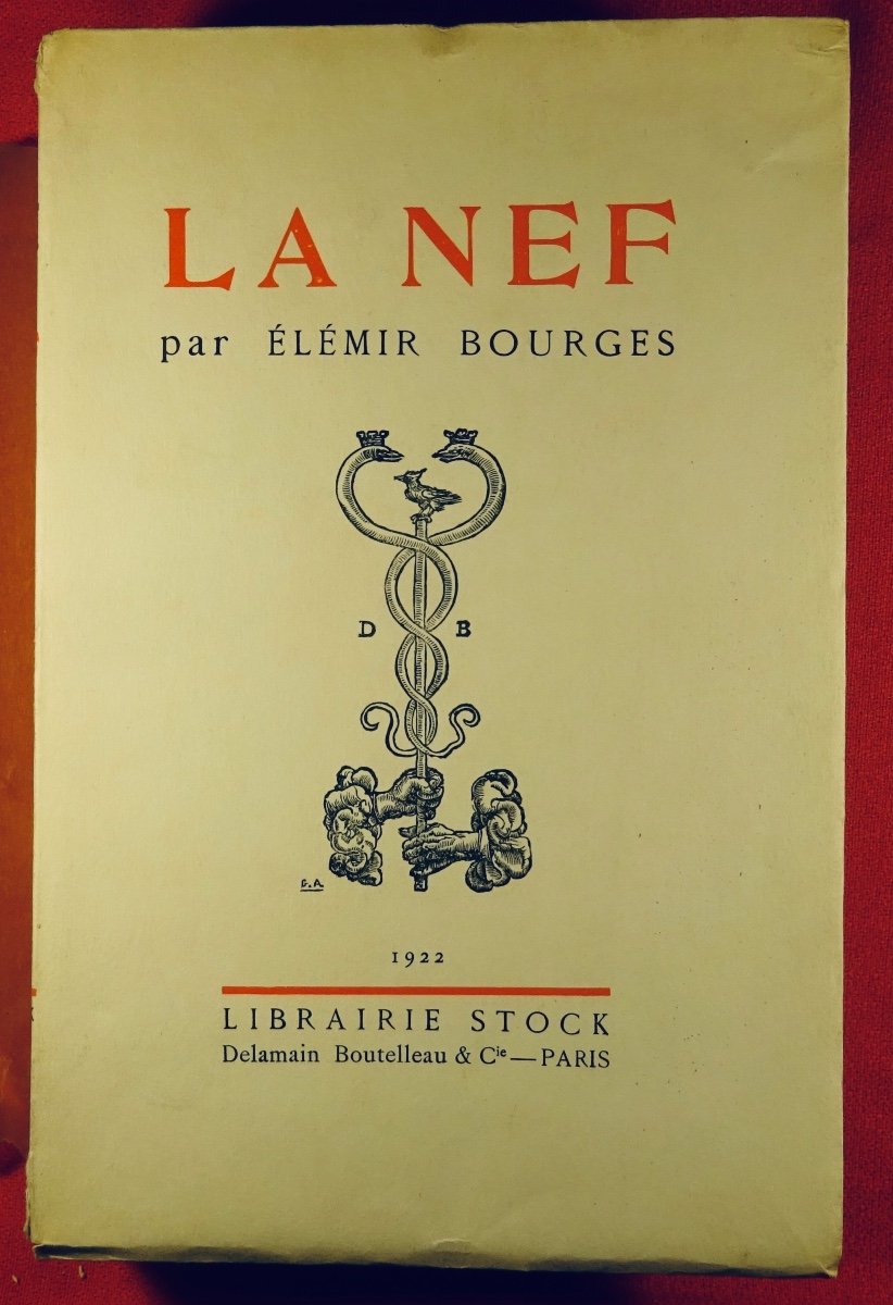 BOURGES - La Nef. Librairie Stock, 1922. En Frontispice Un Reproduction De Michel-ange.