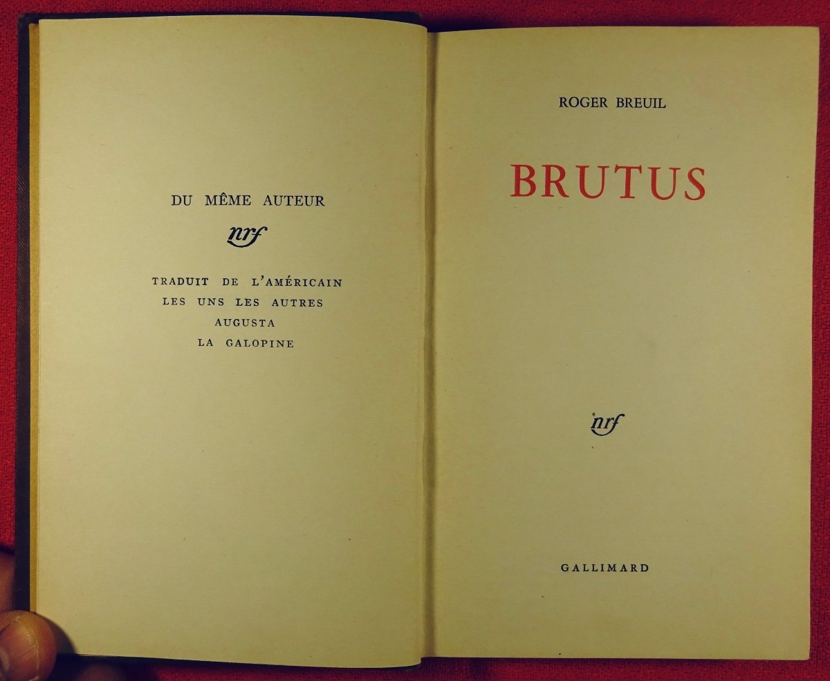 BREUIL - Brutus. Gallimard, 1945. Cartonnage Bonet.-photo-1