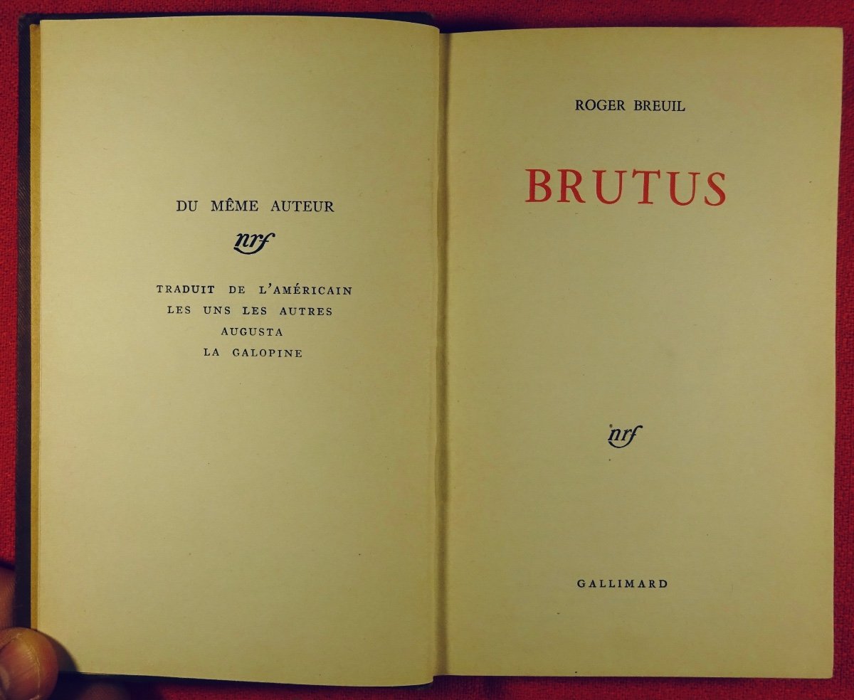 Breuil - Brutus. Gallimard, 1945. Bonet Cartonnage.-photo-1