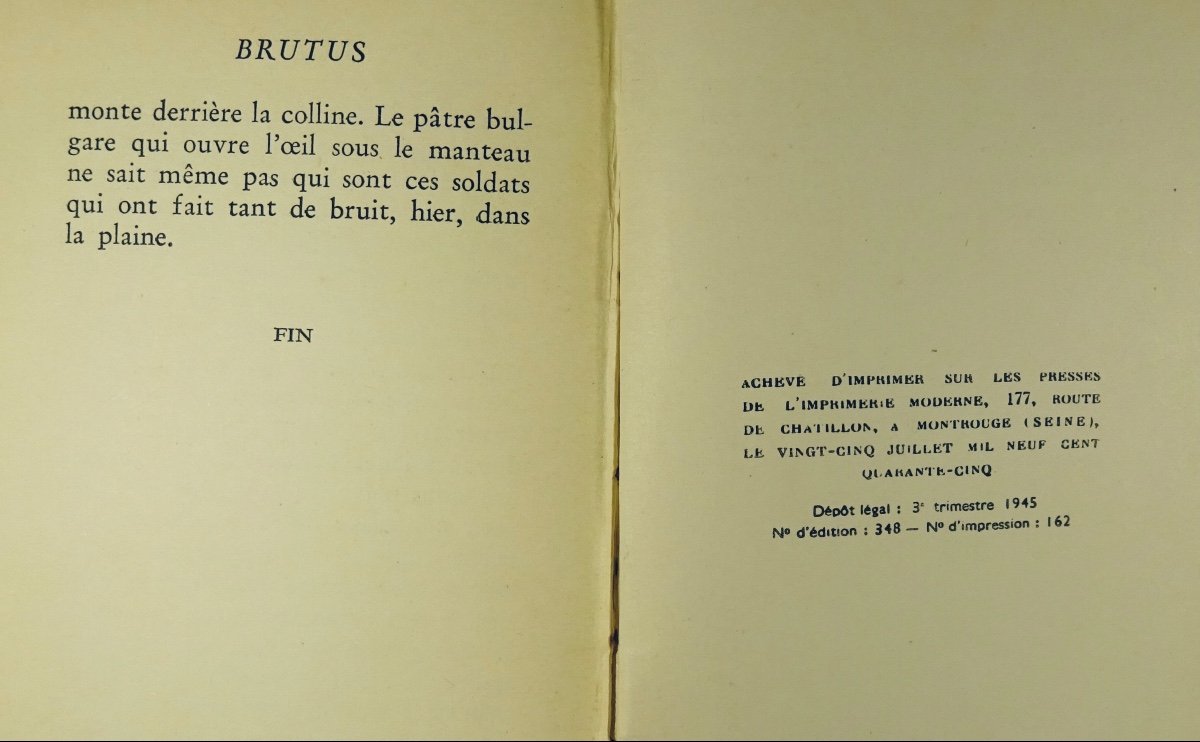 Breuil - Brutus. Gallimard, 1945. Bonet Cartonnage.-photo-3