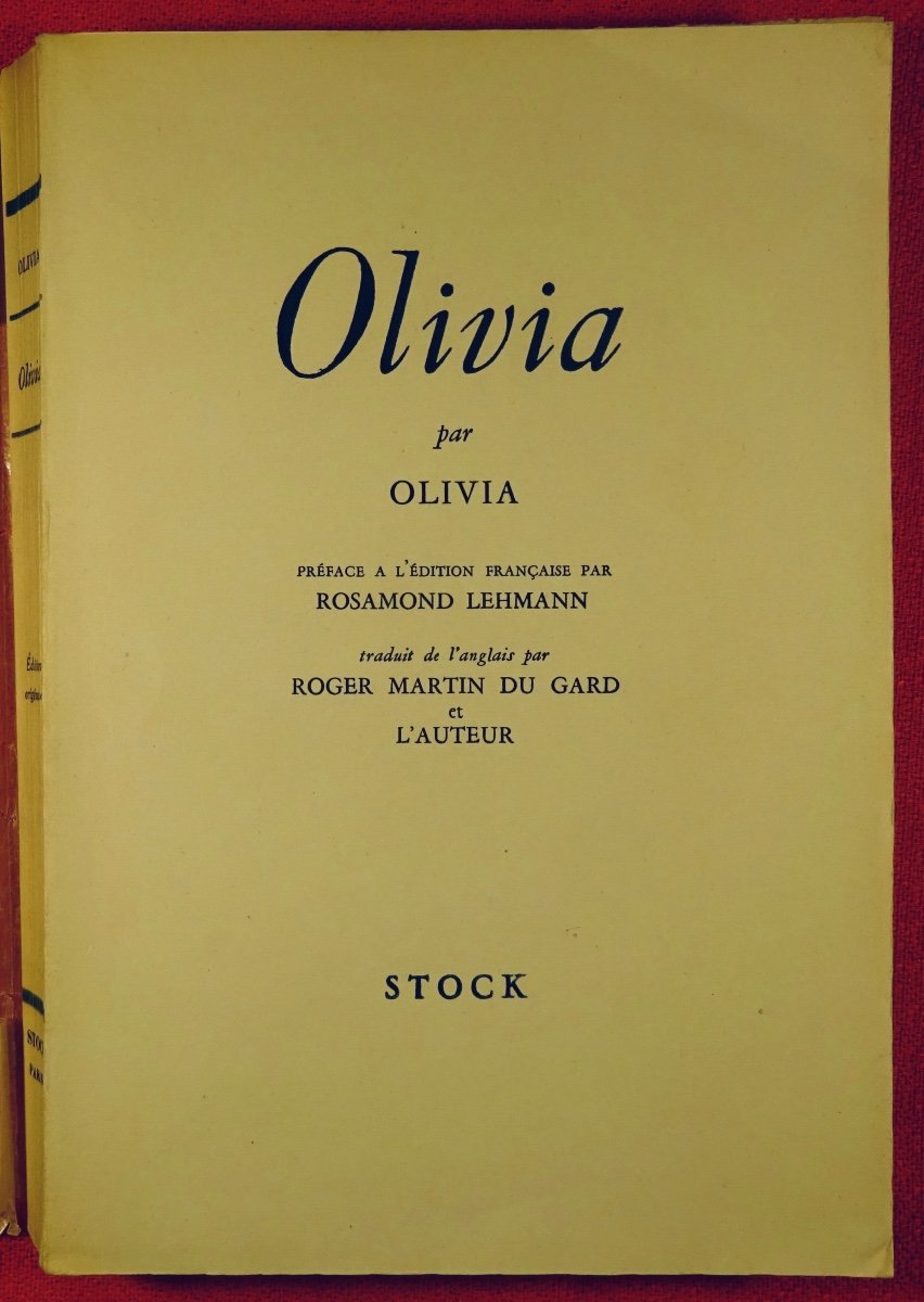 Bussy (dorothy) - Olivia. Paris, Stock, 1949. Original Edition.