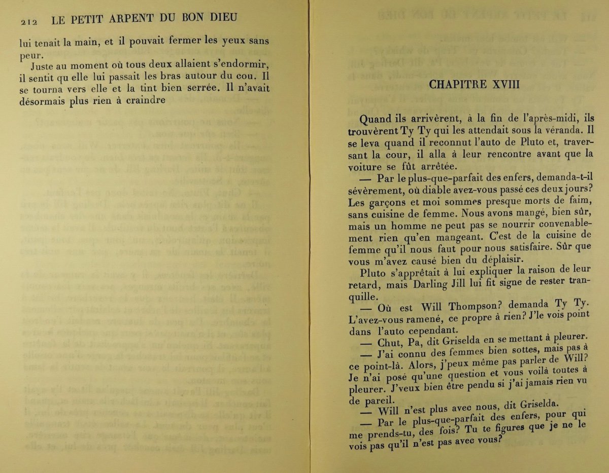 CALDWELL - Le Petit Arpent Du Bon Dieu. Gallimard, 1936. Cartonnage Prassinos.-photo-5