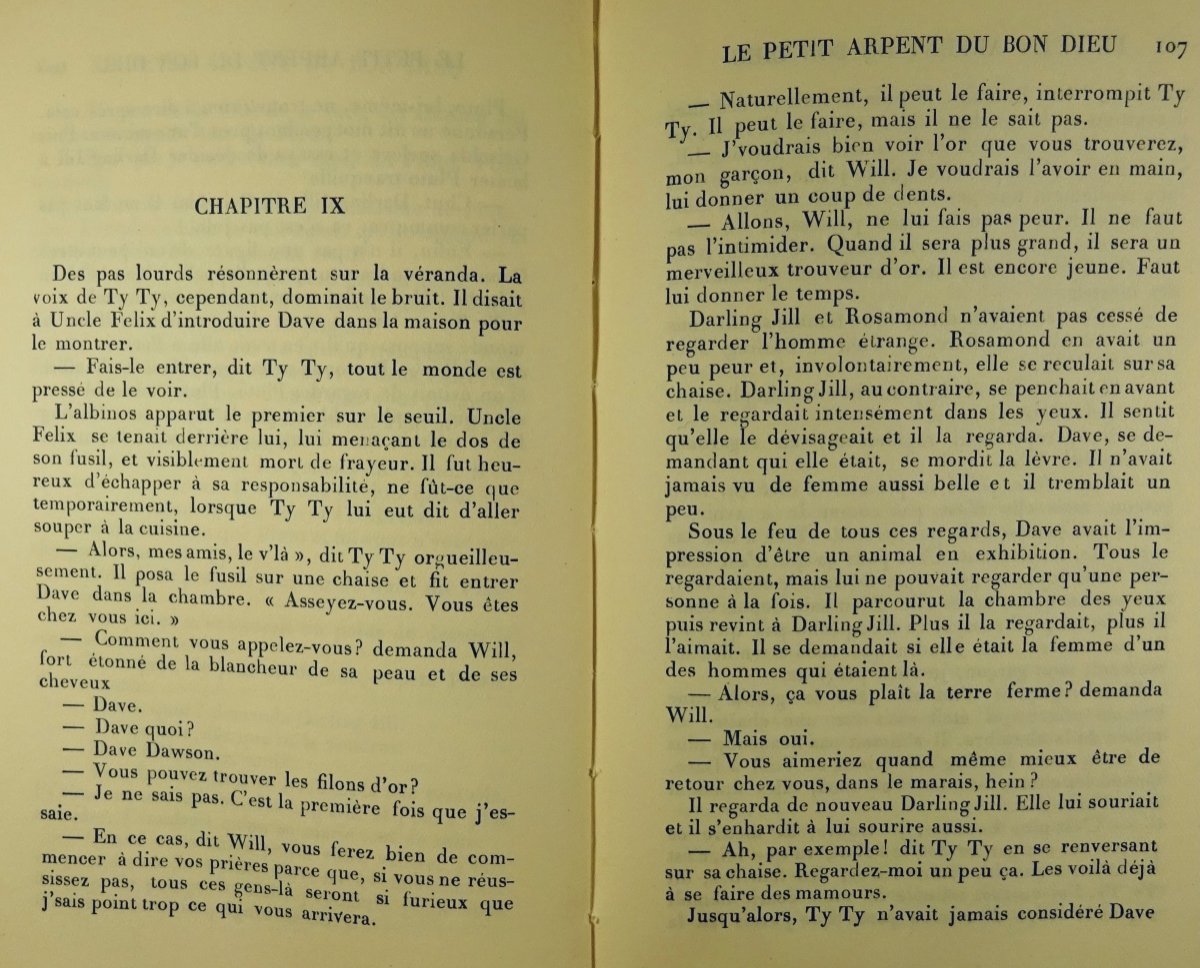 CALDWELL - Le Petit Arpent Du Bon Dieu. Gallimard, 1936. Cartonnage Prassinos.-photo-7