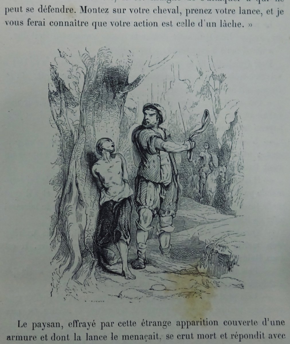 CERVANTES L'ingénieux Hidalgo Don Quichotte de la Manche. Hetzel, 1877. Illustré par JOHANNOT.-photo-1