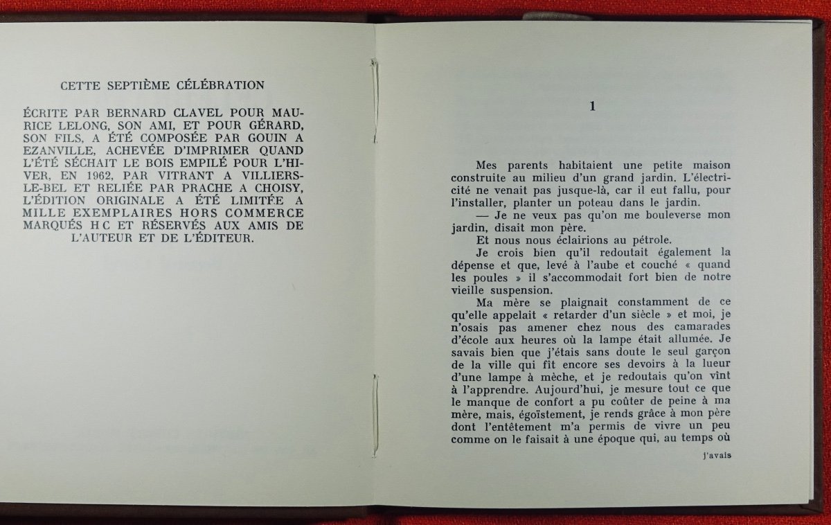 CLAVEL - Célébration du bois. Robert Morel Éditeur, 1962. Envoi de l'auteur.-photo-1