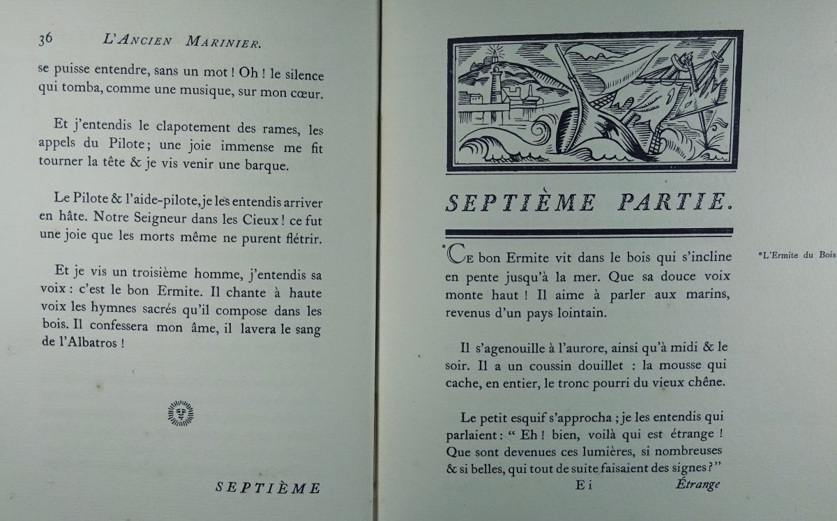COLERIDGE - Le dit de l'ancien marinier. Émile-Paul Frères, 1920. Illustré par André LHOTE.-photo-7