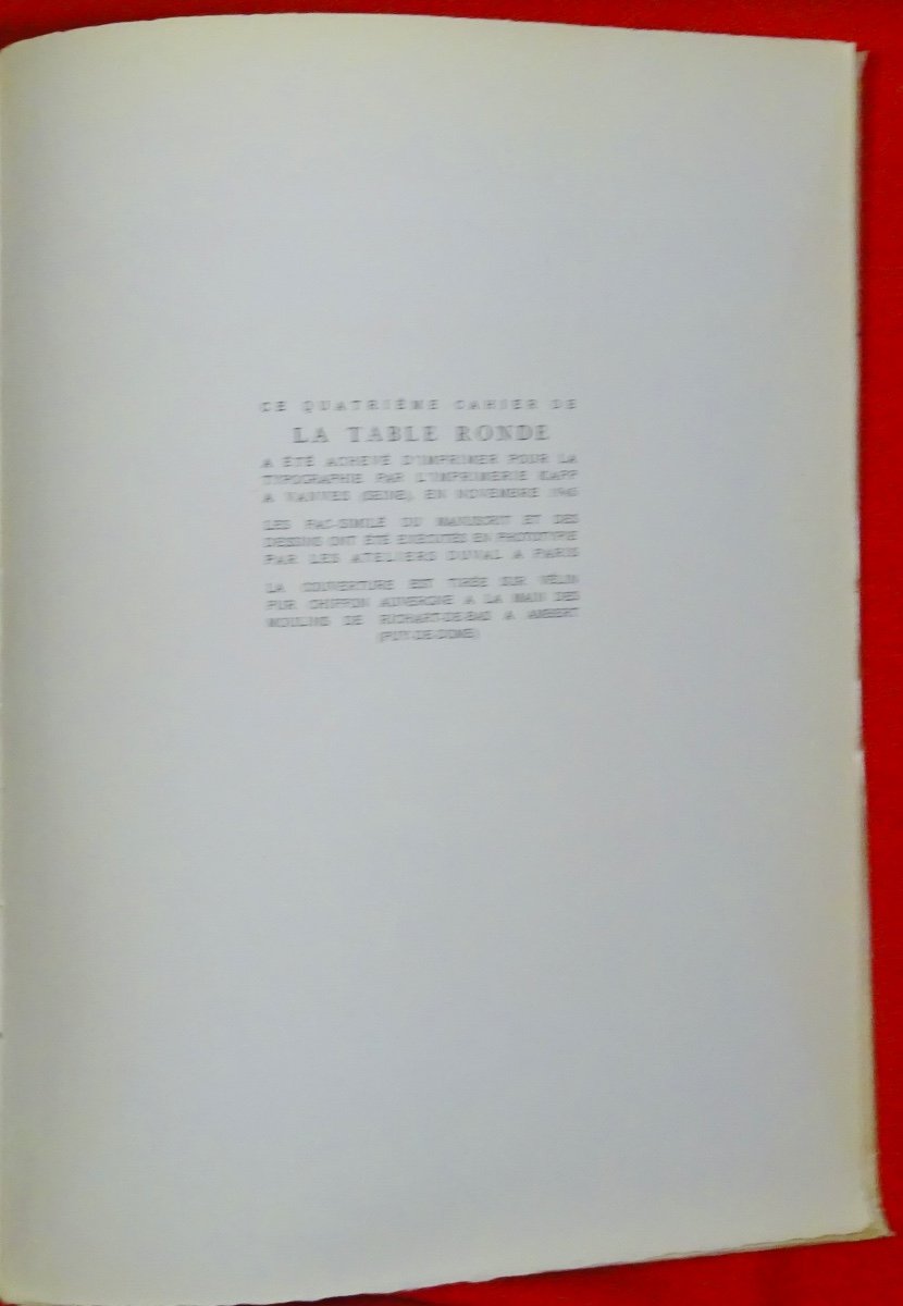 COLLECTIF - Revue La Table Ronde. Quatrième cahier. La Table Ronde, 1945.-photo-7