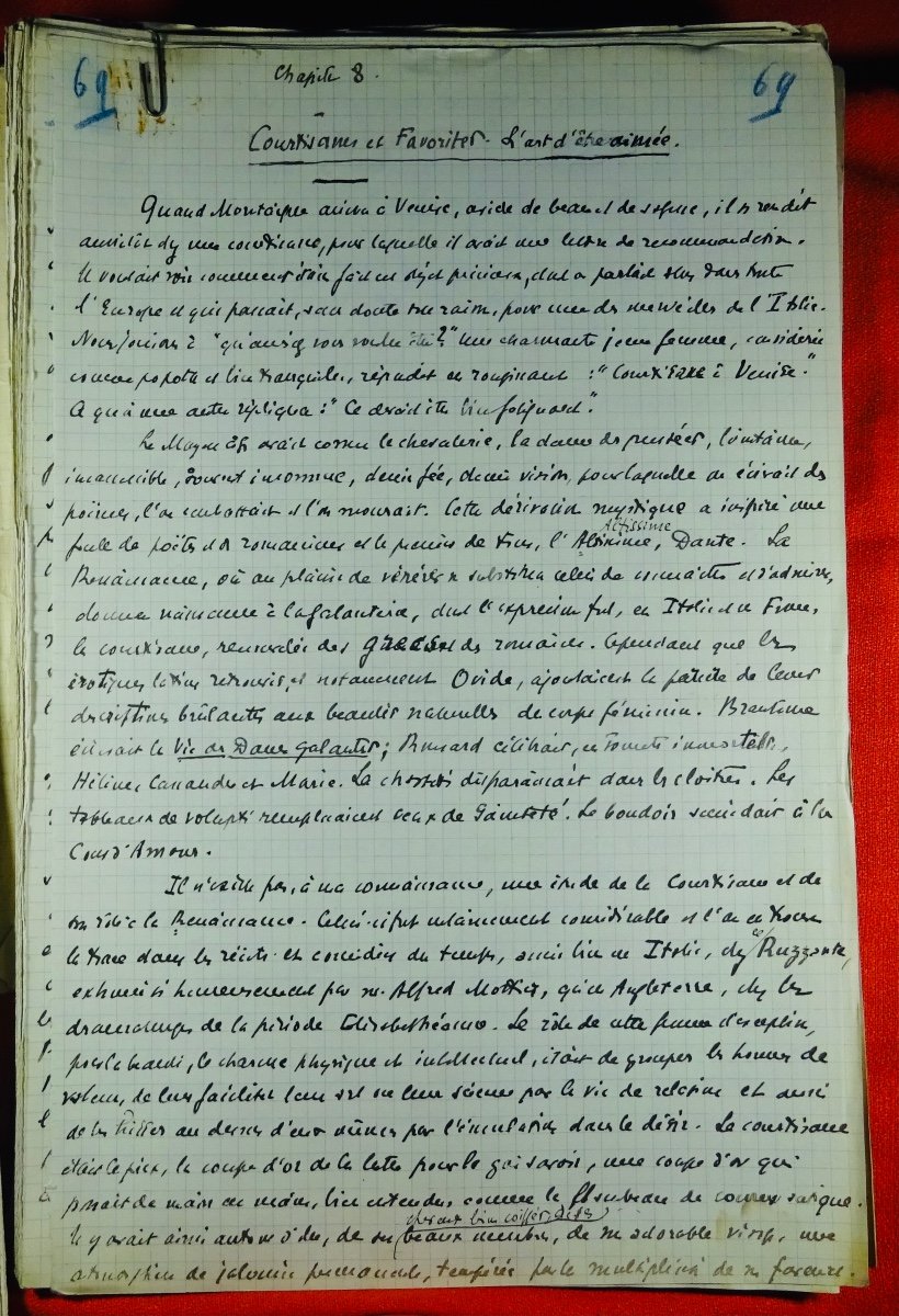 DAUDET (Léon) - La Femme Et l'Amour. Aspect Et Visage. Manuscrit De l'Auteur.-photo-5