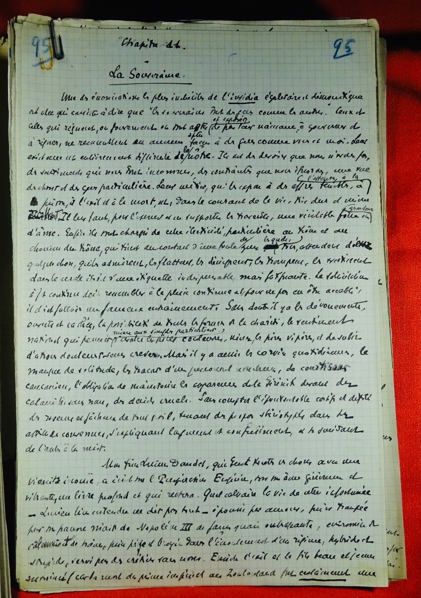 DAUDET (Léon) - La Femme Et l'Amour. Aspect Et Visage. Manuscrit De l'Auteur.-photo-8