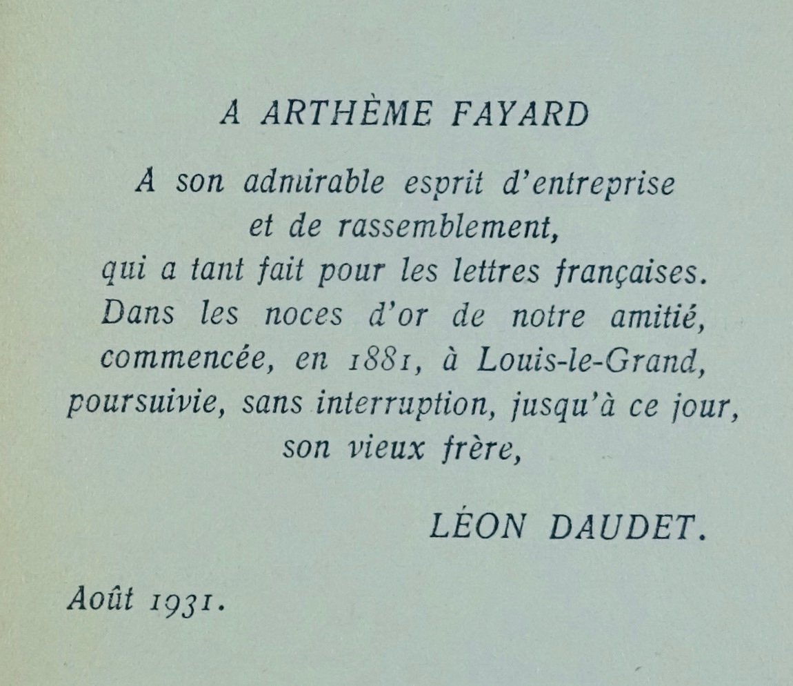 DAUDET - Les Bacchantes.  Flammarion, 1931. Service de presse, envoi de l'auteur.-photo-1