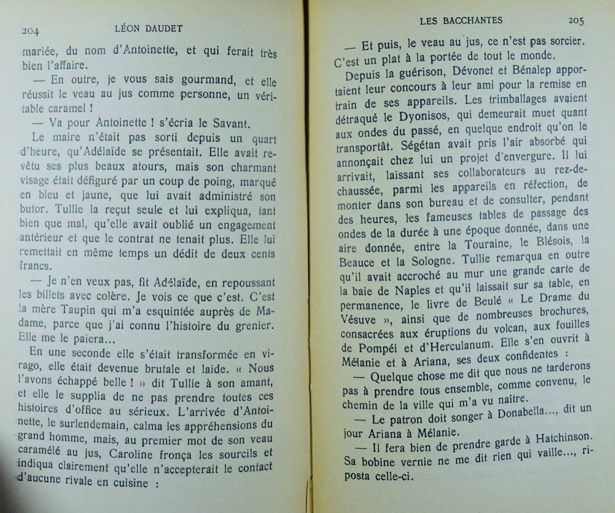 DAUDET - Les Bacchantes.  Flammarion, 1931. Service de presse, envoi de l'auteur.-photo-4