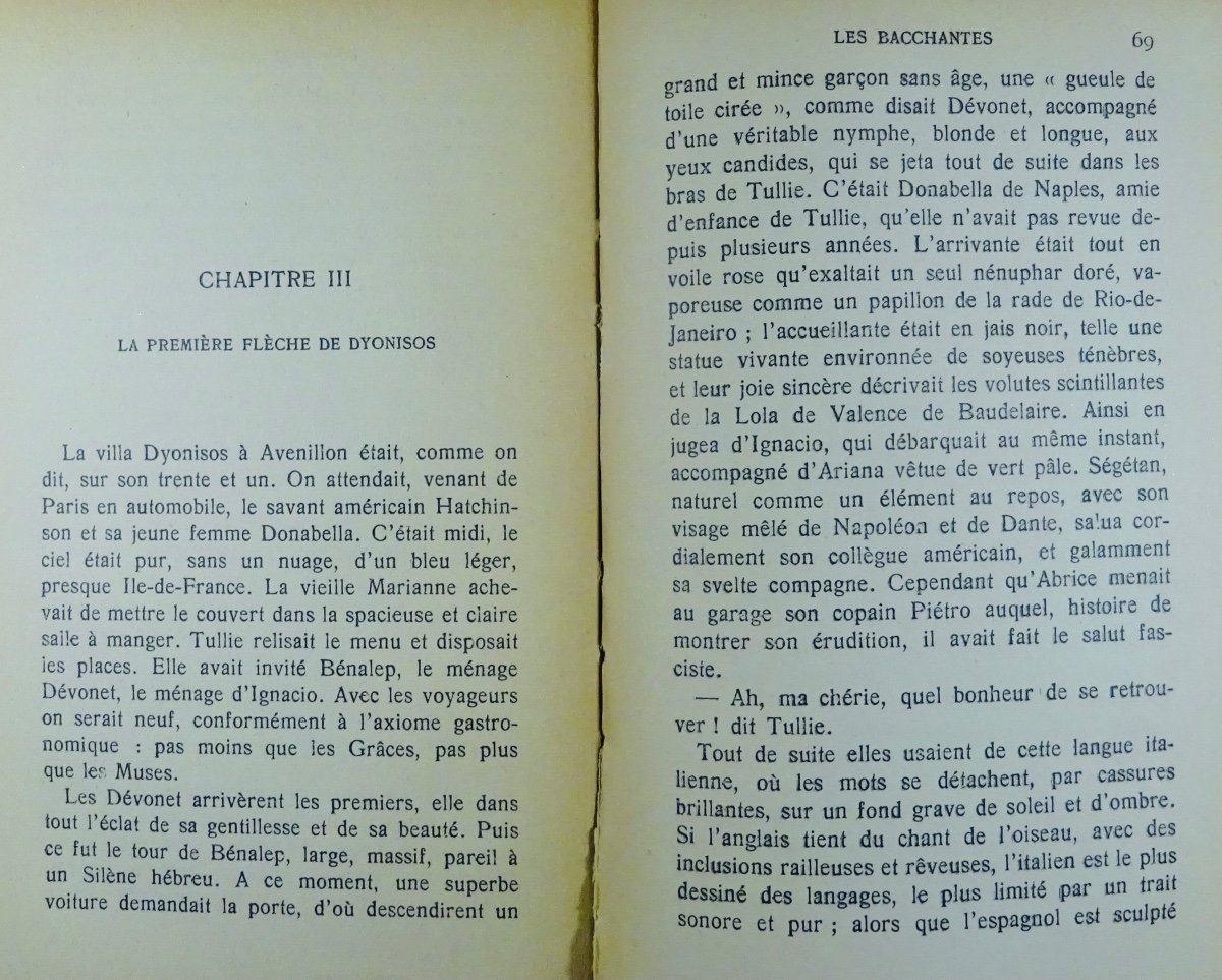 DAUDET - Les Bacchantes.  Flammarion, 1931. Service de presse, envoi de l'auteur.-photo-8