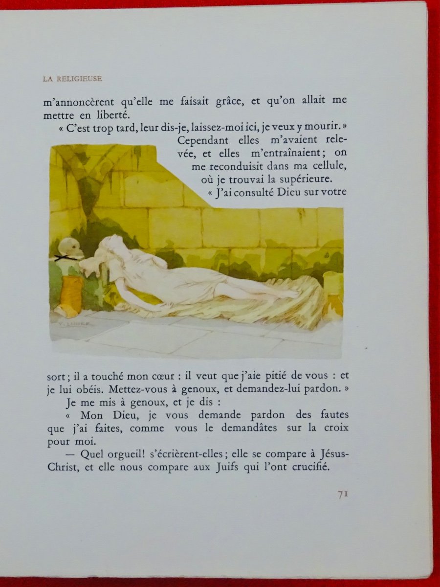 DIDEROT - La Religieuse. Éditions Messagerie du Livre, 1943. Illustré par LHUER.-photo-3