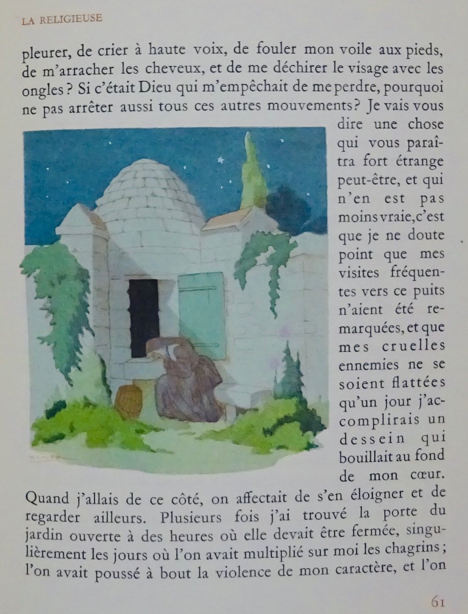 DIDEROT - La Religieuse. Éditions Messagerie du Livre, 1943. Illustré par LHUER.-photo-4