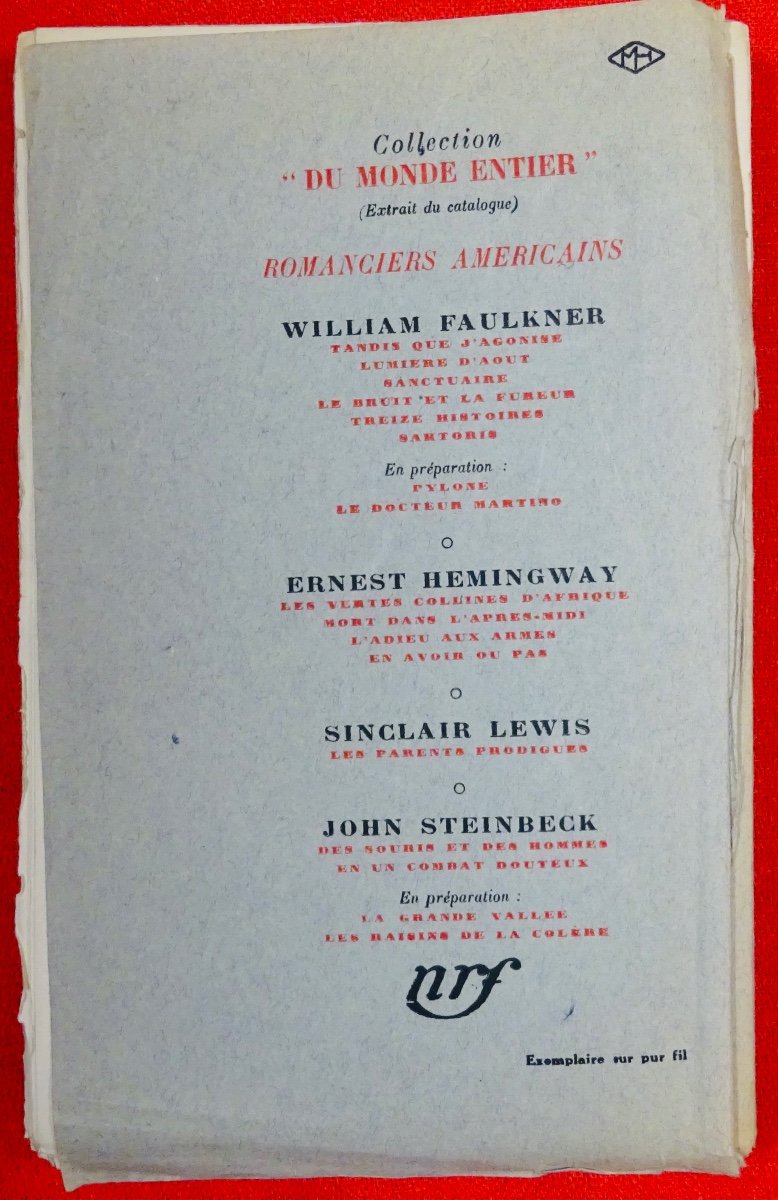 DOS PASSOS - La Grosse galette. Gallimard, 1946. Édition originale.-photo-4