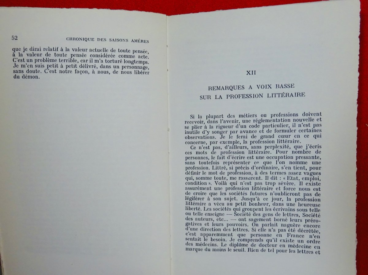 DUHAMEL - Chronique des saisons amères 1940-1943. Hartmann éditeur, 1944. Édition originale.-photo-7