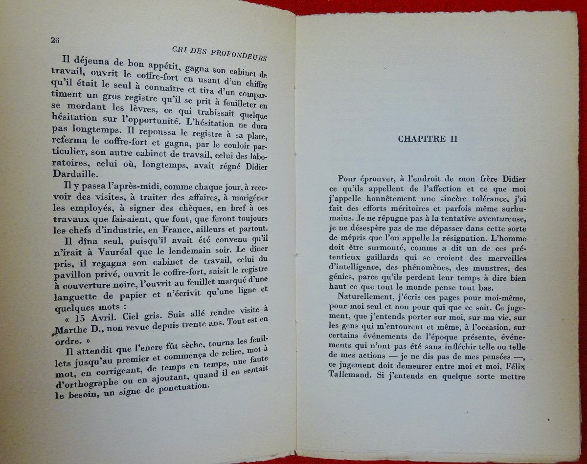 DUHAMEL- Cri Des Profondeurs. Mercure De France, 1951. Édition Originale.-photo-1
