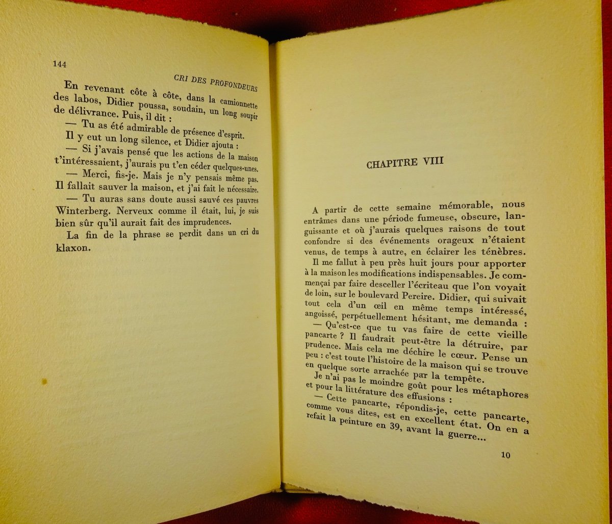 DUHAMEL- Cri Des Profondeurs. Mercure De France, 1951. Édition Originale.-photo-7