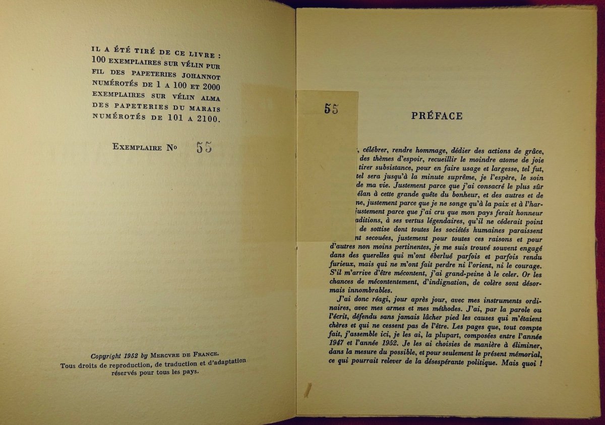 Proantic: Duhamel - Manual Of The Protester. Mercure De France, 1952.