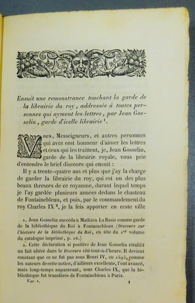FOURNIER (Édouard) - Variétés historiques et littéraires. Jannet, 1855.-photo-4