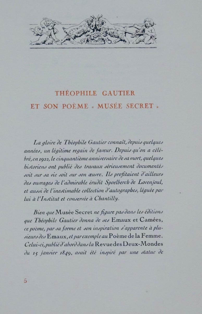 Gauthier (theophile) - Secret Museum. Frazier-soye, 1932. Illustrations By Mya.-photo-4