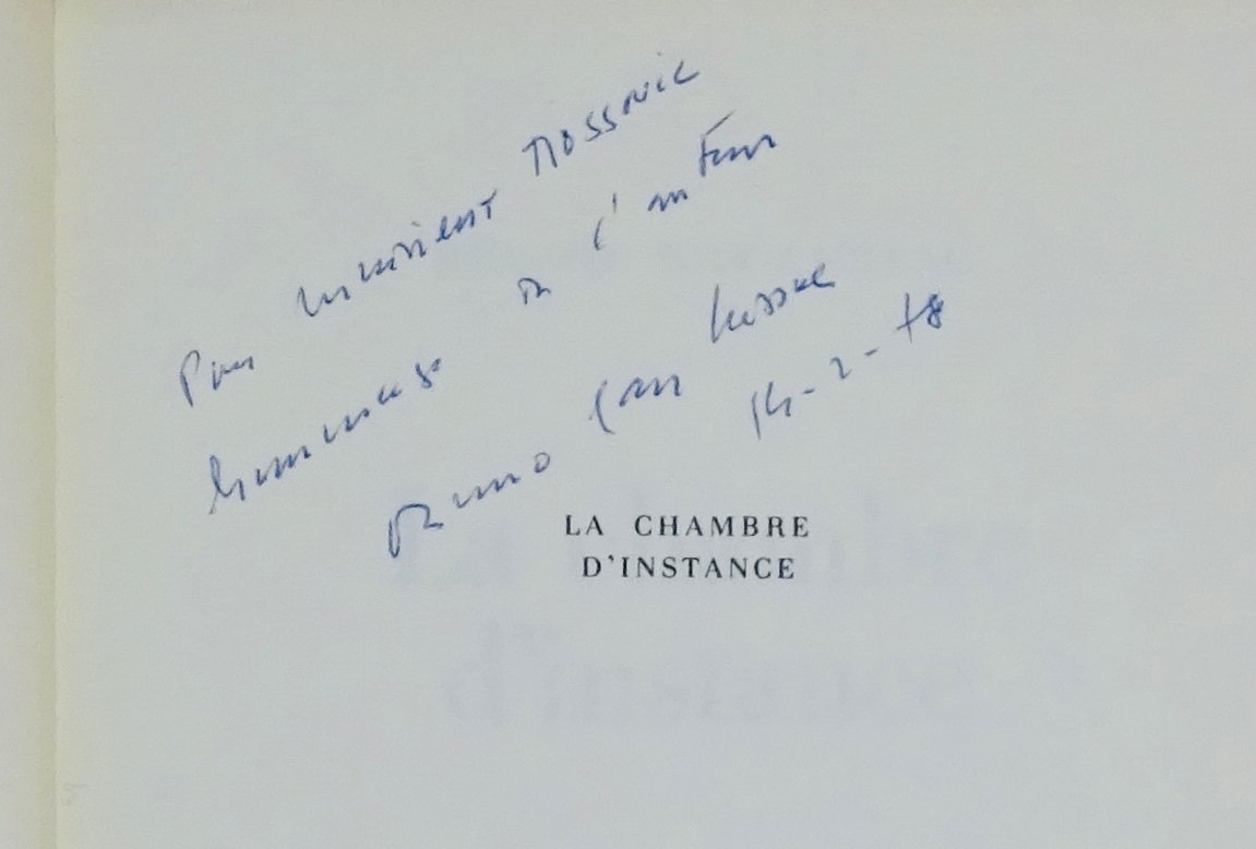 GAY-LUSSAC - La Chambre d'Instance. Gallimard, 1978. Édition Originale.-photo-2