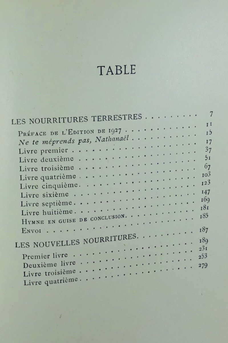 Gide (andré)- Terrestrial Foods. Gallimard, 1942. Cardboard Bonet.-photo-3