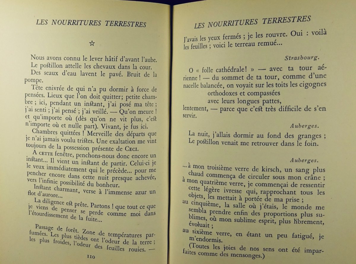 Gide (andré)- Terrestrial Foods. Gallimard, 1942. Cardboard Bonet.-photo-8