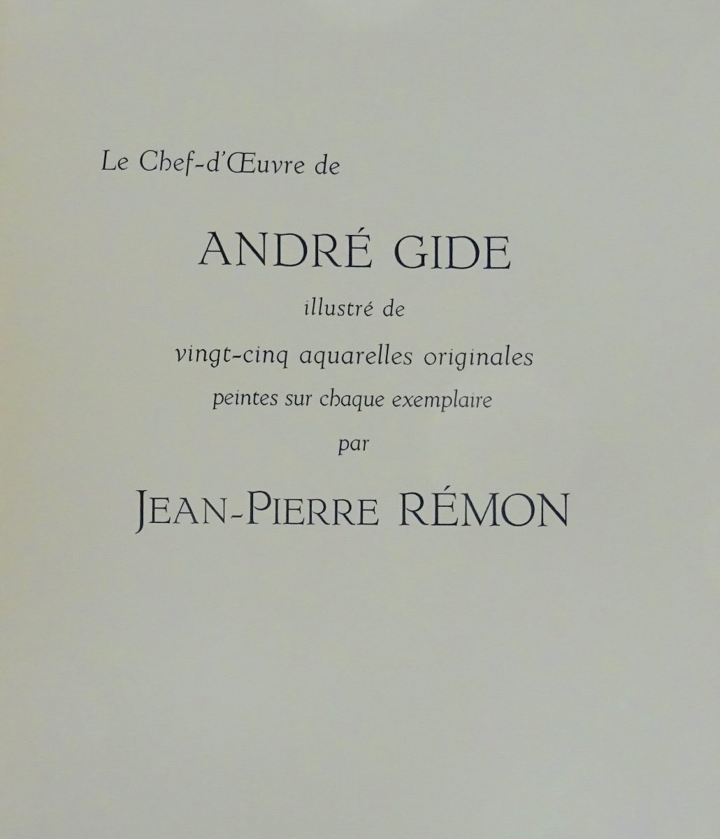 GIDE  - La Symphonie pastorale. Éditions Robert Léger, 1962. Illustré par Jean-Pierre RÉMON. -photo-2