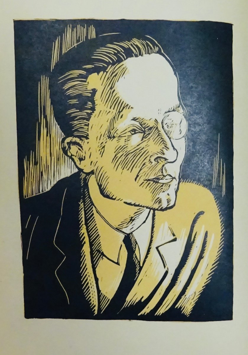 Giraudoux - Simon The Pathetic. Crès & Cie, 1923, With A Woodcut By Robert Bonfils.-photo-2
