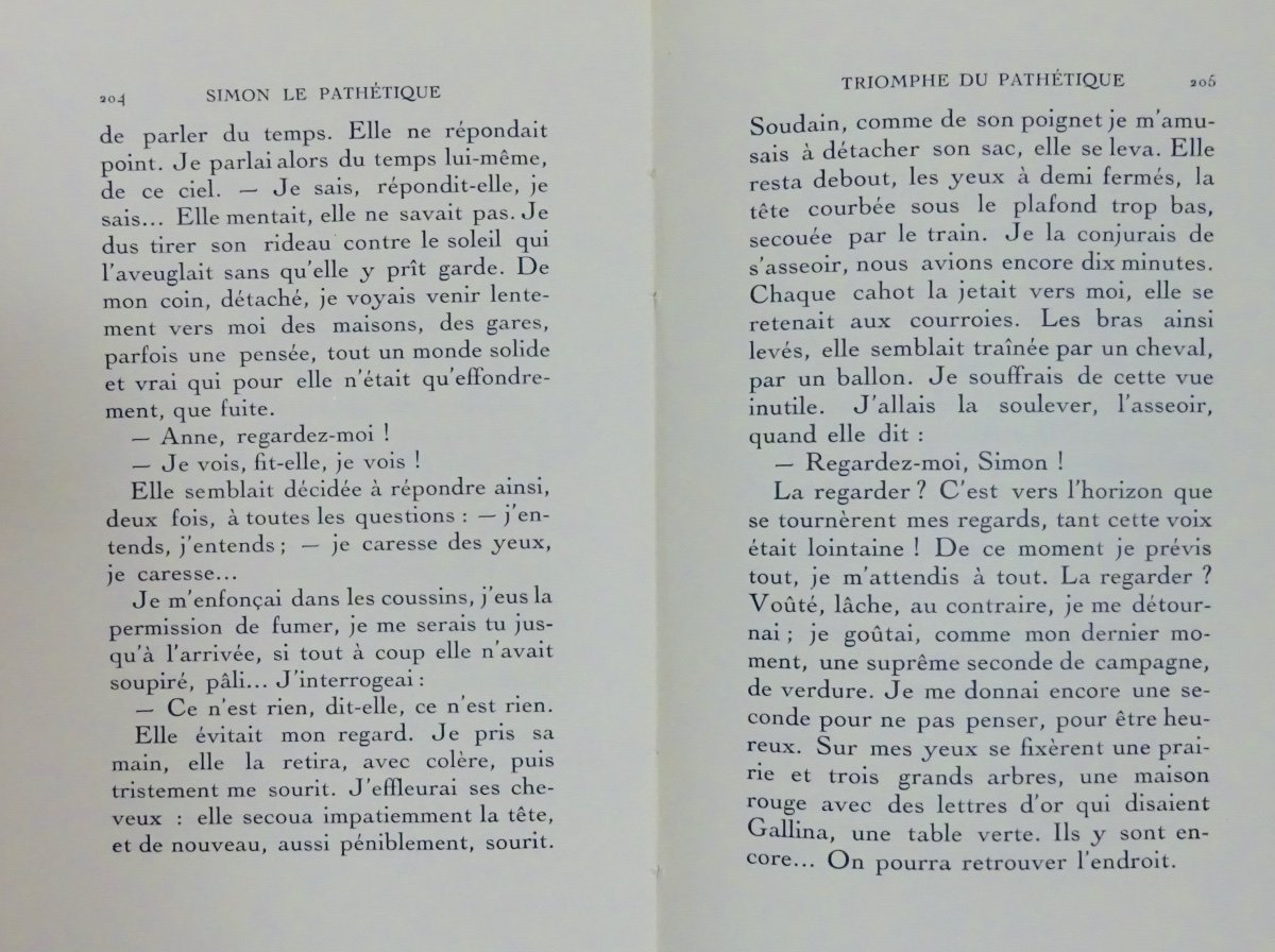 Giraudoux - Simon The Pathetic. Crès & Cie, 1923, With A Woodcut By Robert Bonfils.-photo-3