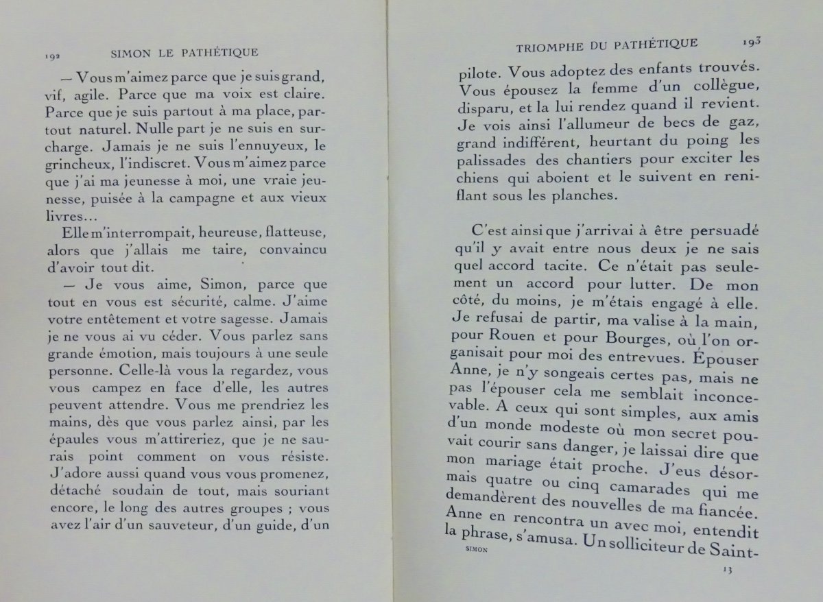 Giraudoux - Simon The Pathetic. Crès & Cie, 1923, With A Woodcut By Robert Bonfils.-photo-4