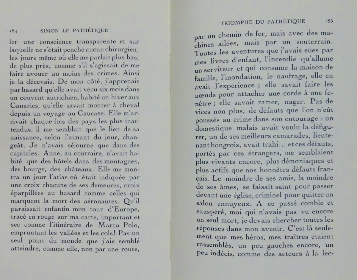 Giraudoux - Simon The Pathetic. Crès & Cie, 1923, With A Woodcut By Robert Bonfils.-photo-5