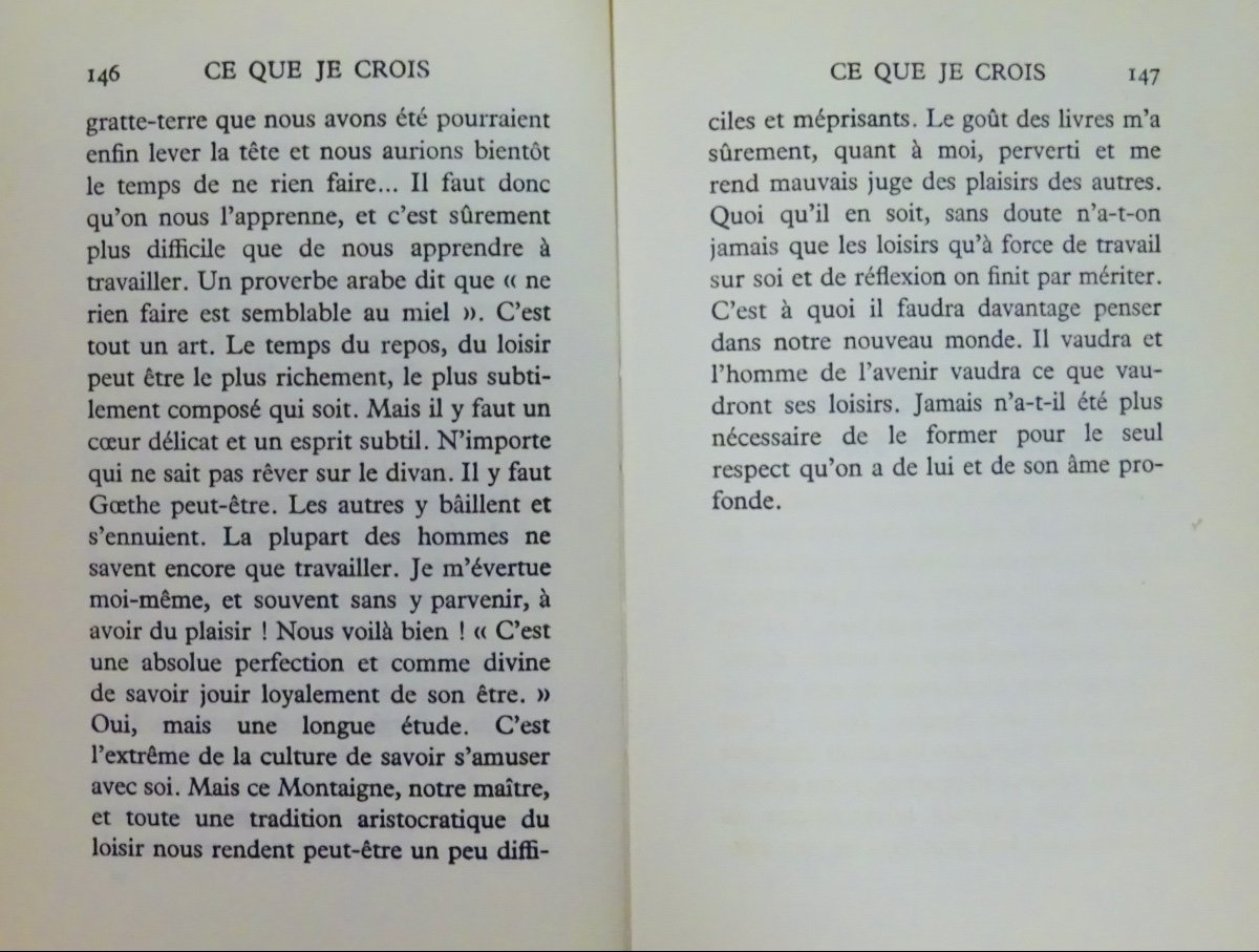 Guehenno - What I Believe. Bernard Grasset, 1964. First Edition.-photo-6