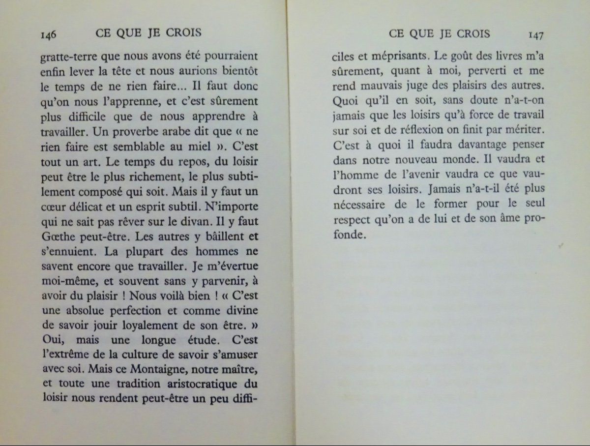 Guehenno - What I Believe. Bernard Grasset, 1964. First Edition.-photo-6
