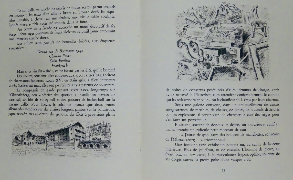 Hamburg - Berchtesgaden Party. Chez l'Auteur, 1947. Illustrated By The Author With A Drawing.-photo-3