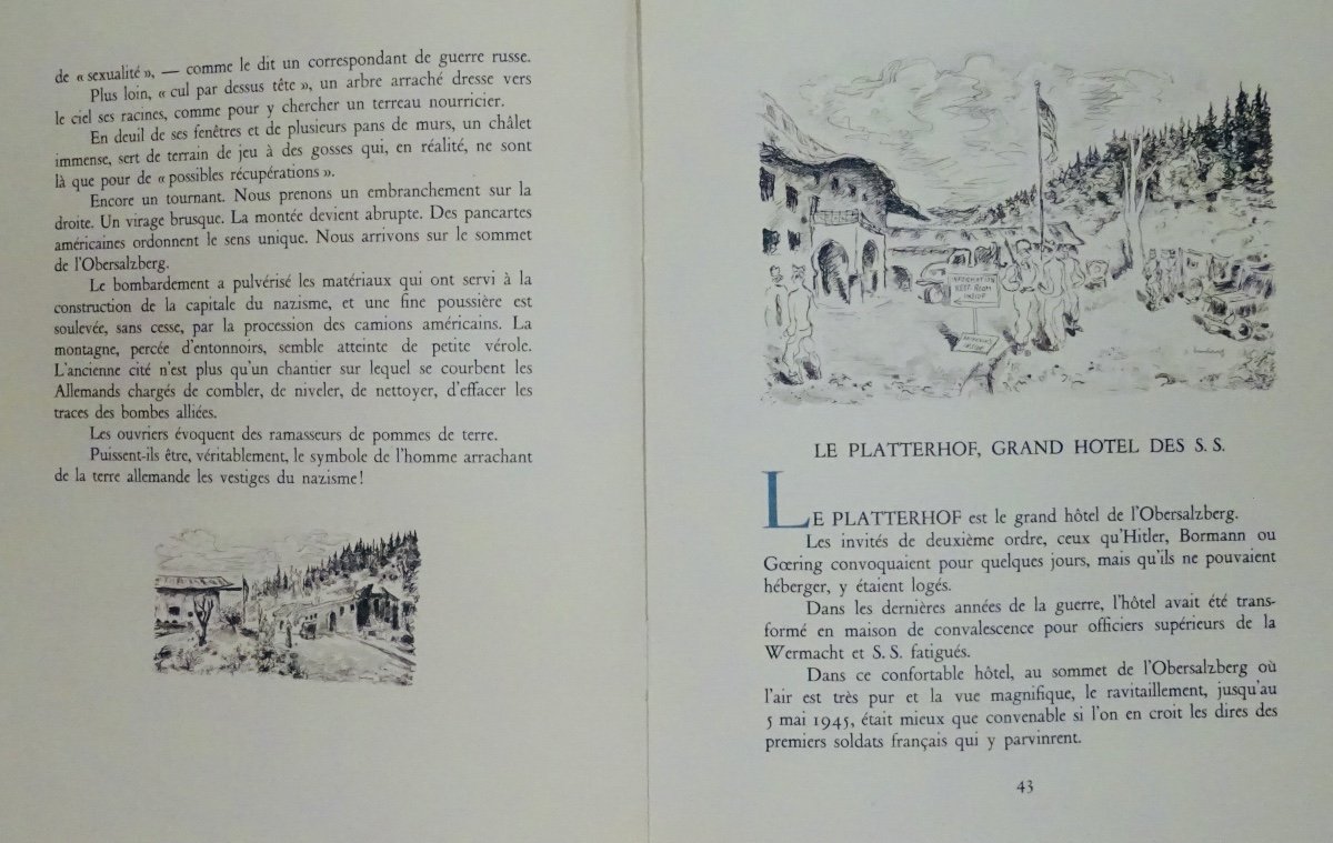 Hamburg - Berchtesgaden Party. Chez l'Auteur, 1947. Illustrated By The Author With A Drawing.-photo-4