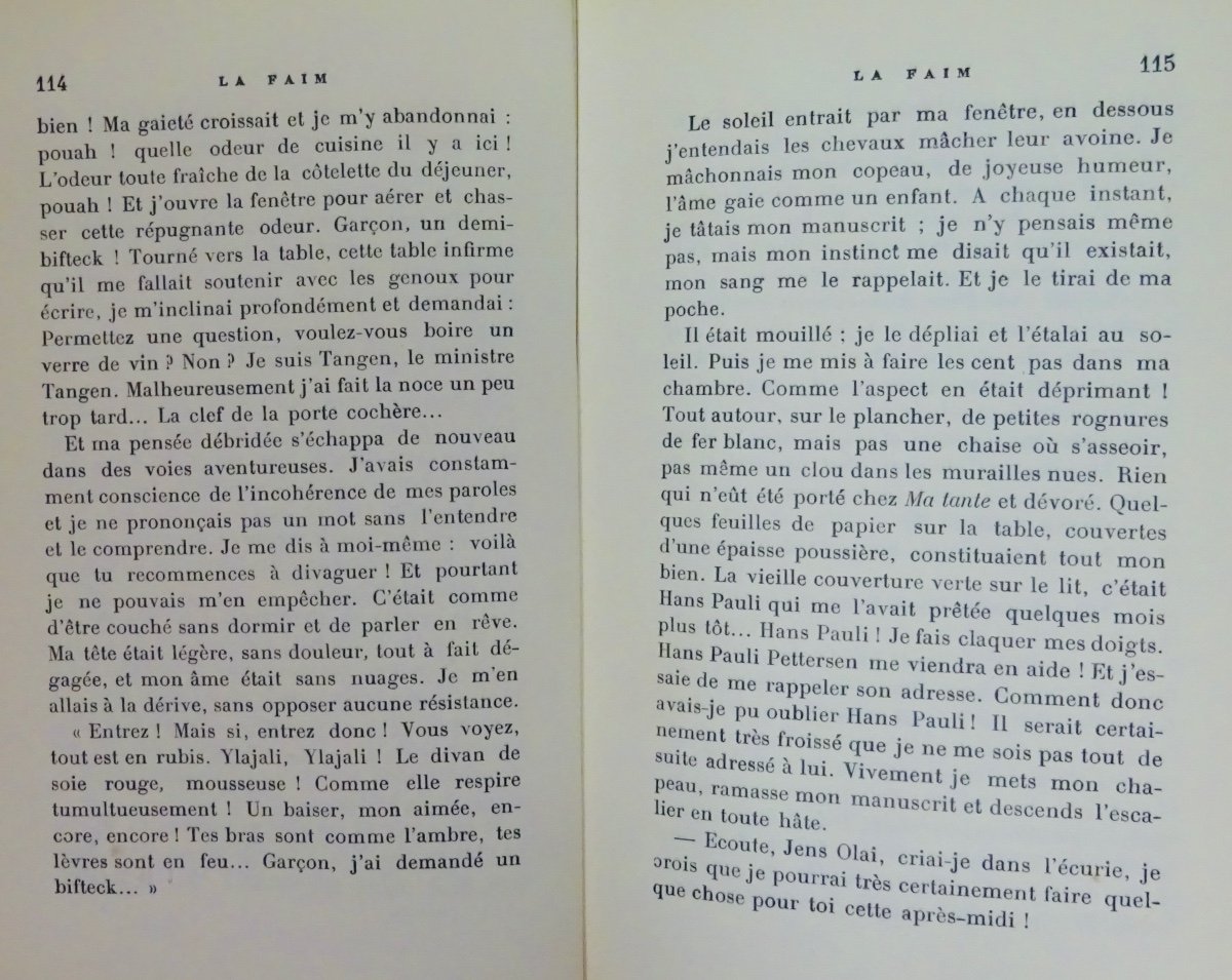 Hamsun - Hunger. F. Rieder Et Cie, 1926. First Edition.-photo-3