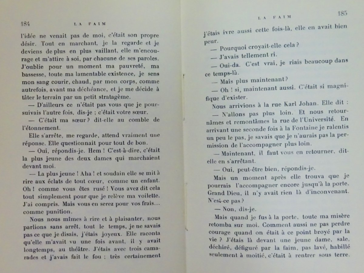 HAMSUN - La Faim. F. Rieder et Cie, 1926. Édition originale.-photo-5