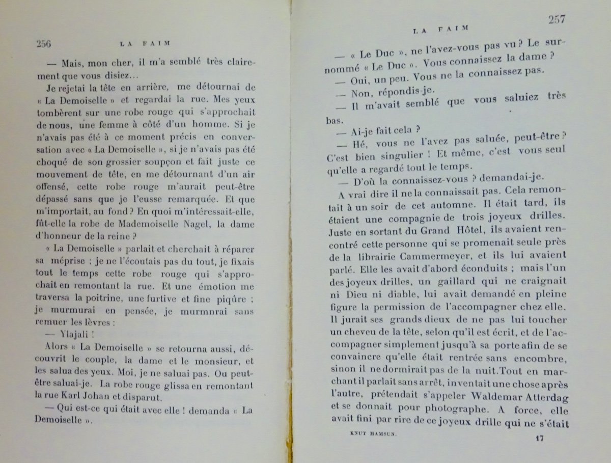 HAMSUN - La Faim. F. Rieder et Cie, 1926. Édition originale.-photo-7