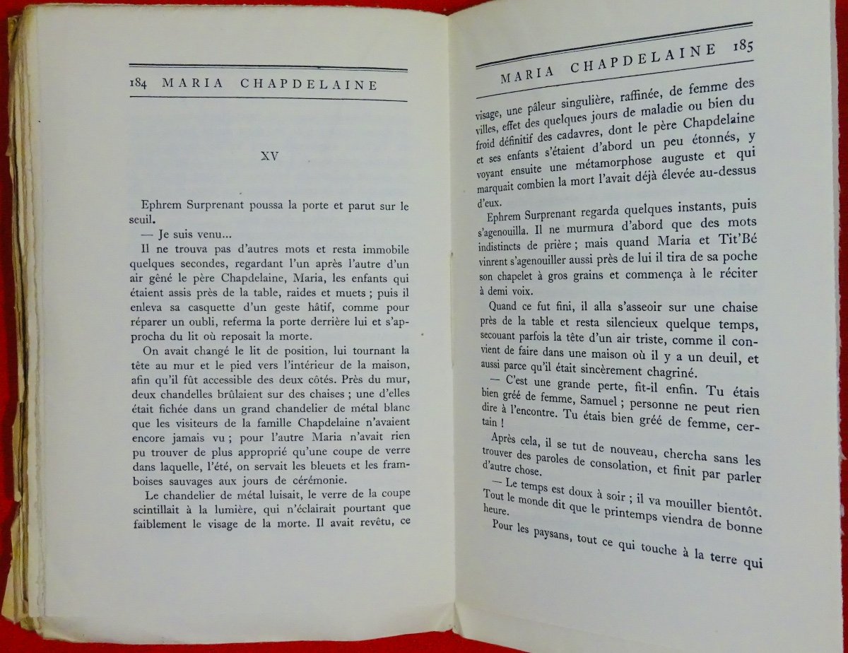 HÉMON- Maria Chapdelaine, récit du Canada français. Grasset, 1921, édition originale.-photo-3