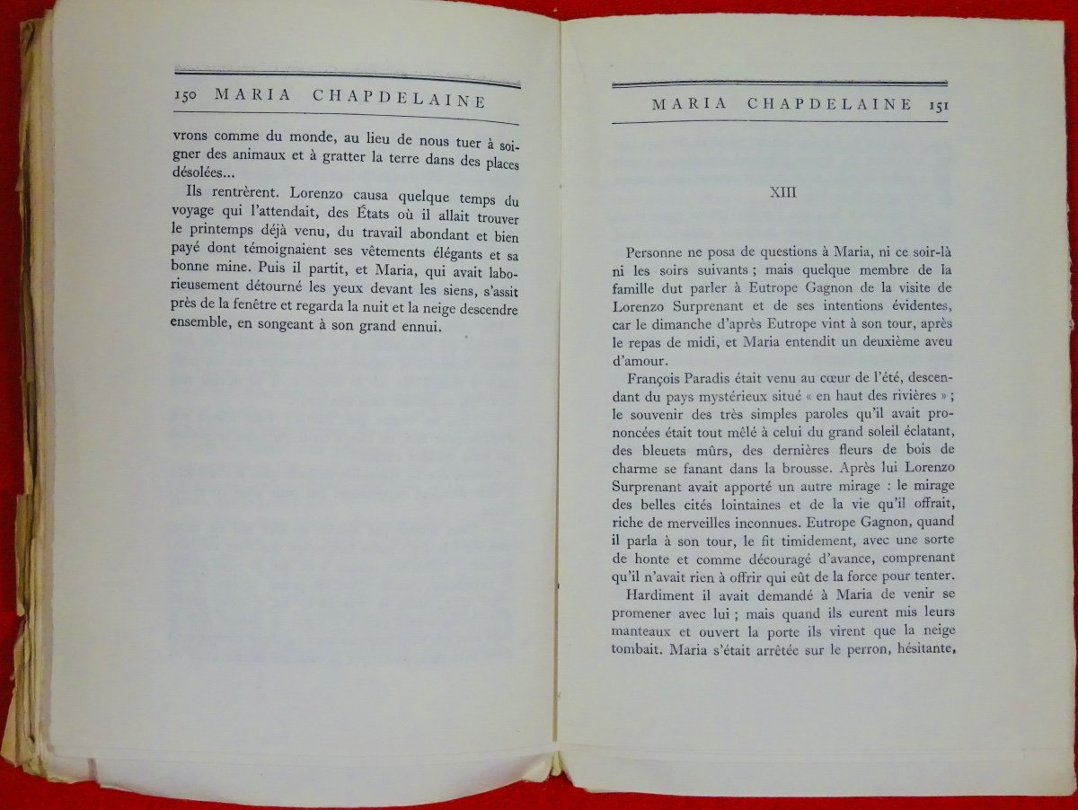 HÉMON- Maria Chapdelaine, récit du Canada français. Grasset, 1921, édition originale.-photo-4