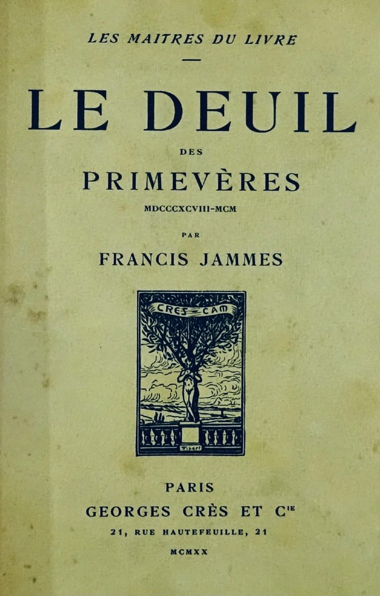 Jammes - The Mourning Of The Primroses. Crès Et Cie, 1920, Illustrated By Galanis.-photo-4