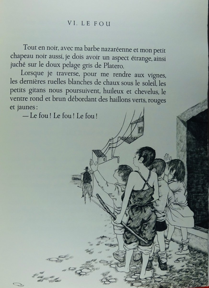 JIMENEZ - Platero et moi. Les Francs-Bibliophiles, 1970. Illustré par Enrique MARIN.-photo-3