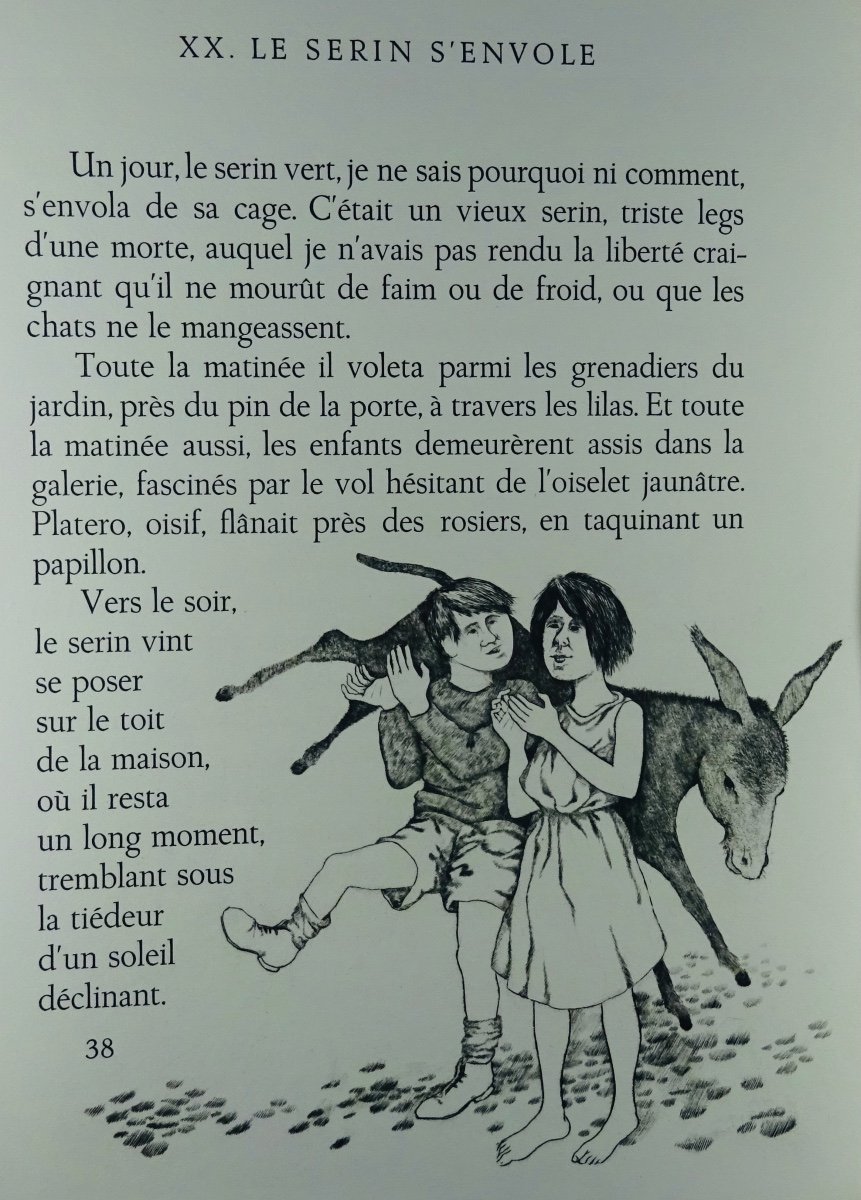 JIMENEZ - Platero et moi. Les Francs-Bibliophiles, 1970. Illustré par Enrique MARIN.-photo-2