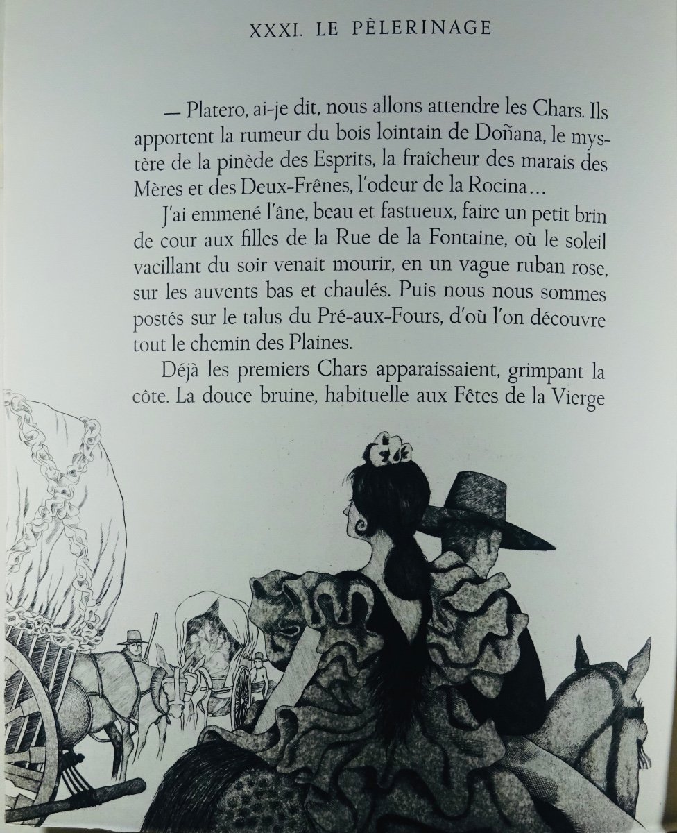 JIMENEZ - Platero et moi. Les Francs-Bibliophiles, 1970. Illustré par Enrique MARIN.-photo-5