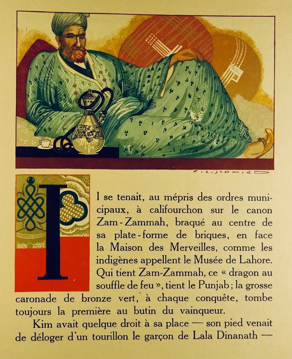 Kipling (rudyard) - Kim. Lausanne, Gonin & Cie, 1930. Illustrated By François-louis Schmied.-photo-6