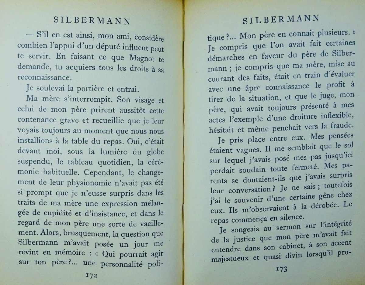 LACRETELLE - Silbermann. Paris, Nouvelle Revue Française, 1922. Envoi De l'Auteur.-photo-1